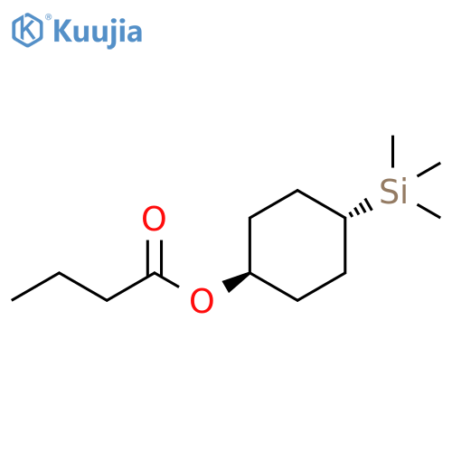 Butanoic acid, 4-(trimethylsilyl)cyclohexyl ester, trans- structure