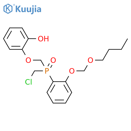 Phenol,2-[[[2-(butoxymethoxy)phenyl](chloromethyl)phosphinyl]methoxy]- structure