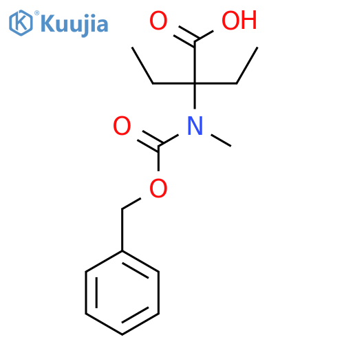 2-{[(Benzyloxy)carbonyl](methyl)amino}-2-ethylbutanoic acid structure
