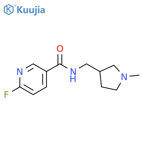 6-fluoro-N-(1-methylpyrrolidin-3-yl)methylpyridine-3-carboxamide structure