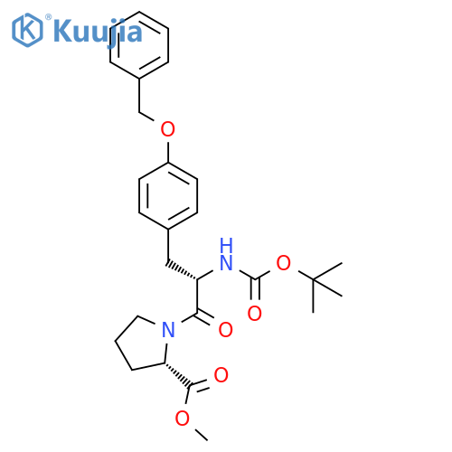 L-Proline, N-[(1,1-dimethylethoxy)carbonyl]-O-(phenylmethyl)-L-tyrosyl-, methyl ester (9CI) structure