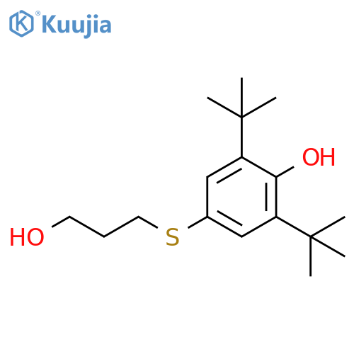 Phenol, 2,6-bis(1,1-dimethylethyl)-4-[(3-hydroxypropyl)thio]- structure