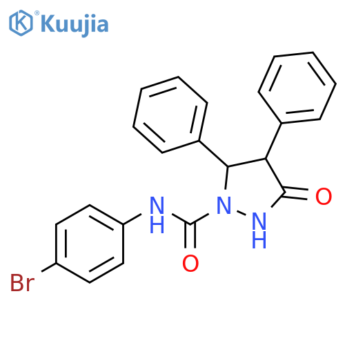 1-Pyrazolidinecarboxamide, N-(4-bromophenyl)-3-oxo-4,5-diphenyl- structure
