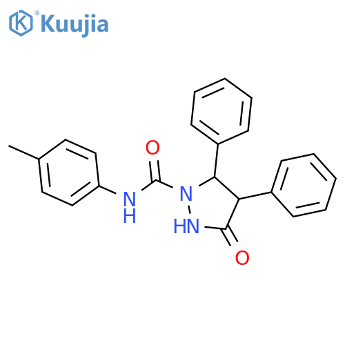 1-Pyrazolidinecarboxamide, N-(4-methylphenyl)-3-oxo-4,5-diphenyl- structure