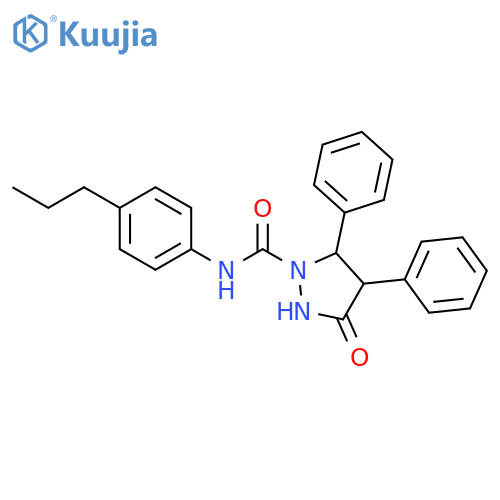 1-Pyrazolidinecarboxamide, 3-oxo-4,5-diphenyl-N-(4-propylphenyl)- structure