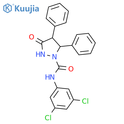 1-Pyrazolidinecarboxamide, N-(3,5-dichlorophenyl)-3-oxo-4,5-diphenyl- structure