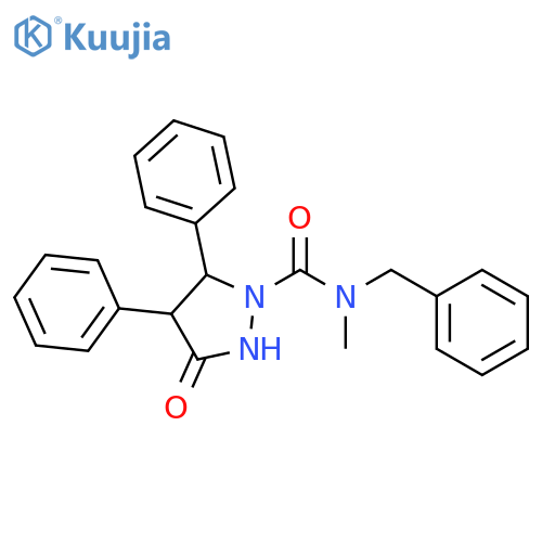 1-Pyrazolidinecarboxamide,N-methyl-3-oxo-4,5-diphenyl-N-(phenylmethyl)- structure