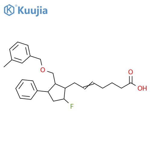 5-Heptenoic acid,7-[5-fluoro-2-[[(3-methylphenyl)methoxy]methyl]-3-phenylcyclopentyl]- structure