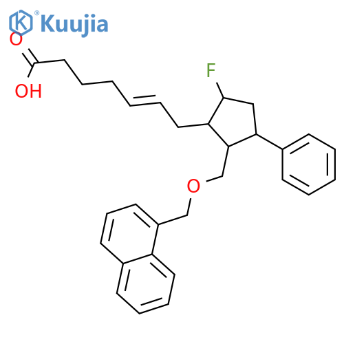 5-Heptenoic acid,7-[5-fluoro-2-[(1-naphthalenylmethoxy)methyl]-3-phenylcyclopentyl]- structure