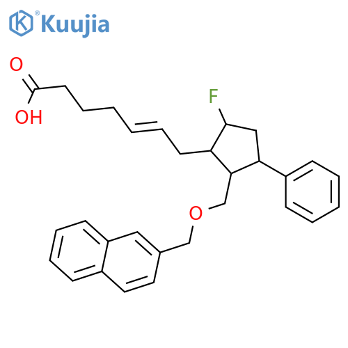 5-Heptenoic acid,7-[5-fluoro-2-[(2-naphthalenylmethoxy)methyl]-3-phenylcyclopentyl]- structure