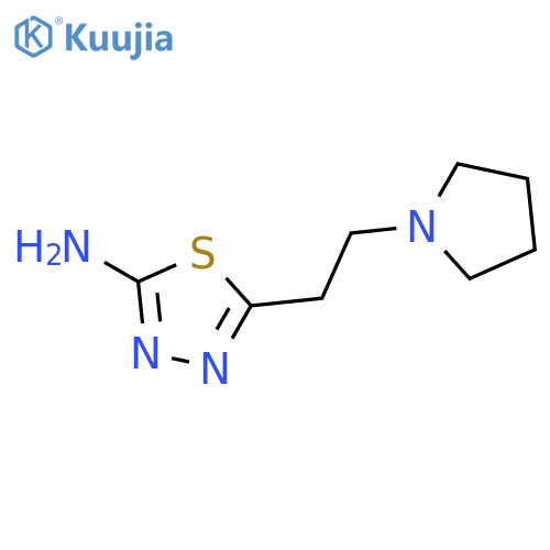 5-(2-Pyrrolidin-1-yl-ethyl)-[1,3,4]thiadiazol-2-ylamine structure