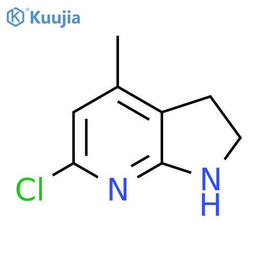 6-chloro-2,3-dihydro-4-methyl-1H-Pyrrolo[2,3-b]pyridine structure