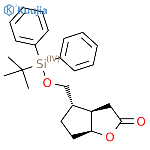 3aR-(3aα,4α,6aα)-4-(1,1-Dimethylethyl)diphenylsilyloxymethylhexahydro-2H-cyclopentabfuran-2-one structure