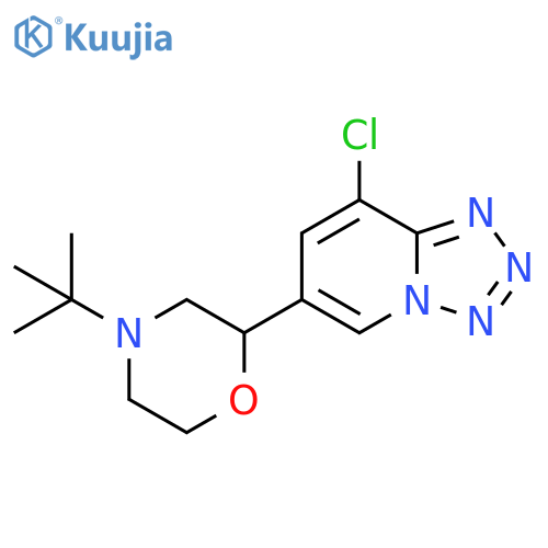 Tetrazolo[1,5-a]pyridine,8-chloro-6-[4-(1,1-dimethylethyl)-2-morpholinyl]- structure