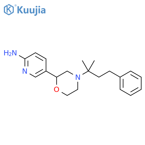 2-Pyridinamine, 5-[4-(1,1-dimethyl-3-phenylpropyl)-2-morpholinyl]- structure