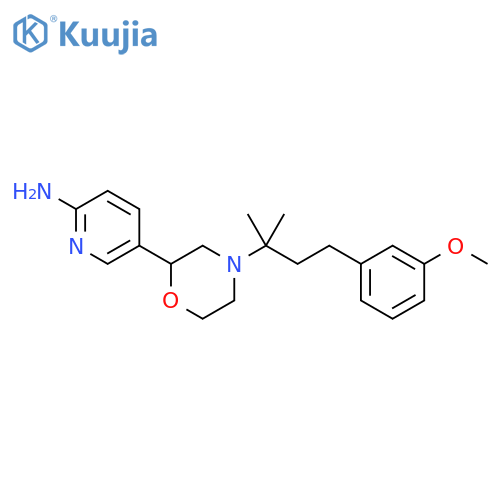 2-Pyridinamine,5-[4-[3-(3-methoxyphenyl)-1,1-dimethylpropyl]-2-morpholinyl]- structure