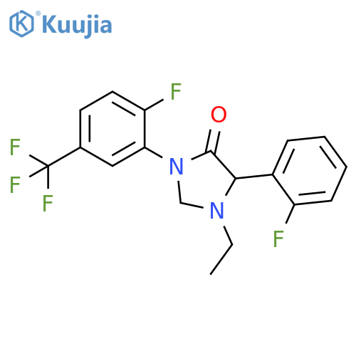 4-Imidazolidinone,1-ethyl-5-(2-fluorophenyl)-3-[2-fluoro-5-(trifluoromethyl)phenyl]- structure