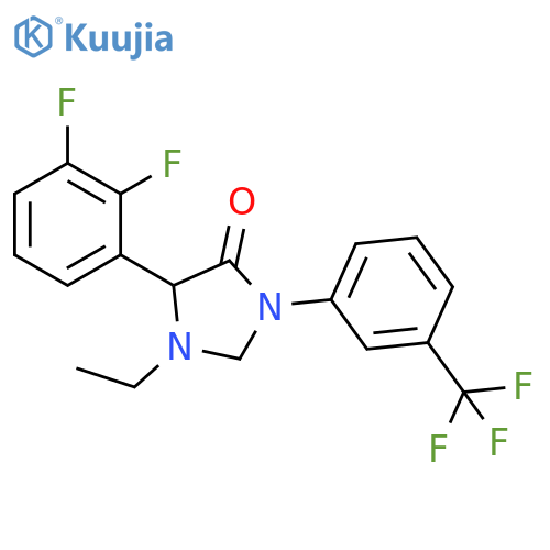 4-Imidazolidinone,5-(2,3-difluorophenyl)-1-ethyl-3-[3-(trifluoromethyl)phenyl]- structure