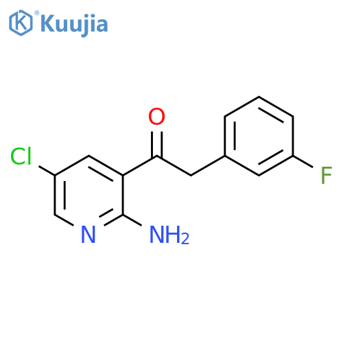 1-(2-amino-5-chloropyridin-3-yl)-2-(3-fluorophenyl)ethan-1-one structure