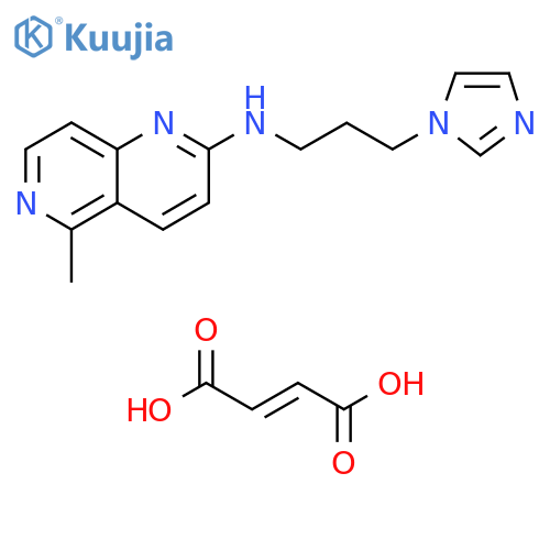 1,6-Naphthyridin-2-amine, N-[3-(1H-imidazol-1-yl)propyl]-5-methyl-,(E)-2-butenedioate (2:3) structure