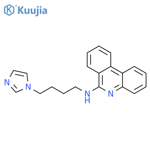 6-Phenanthridinamine, N-[4-(1H-imidazol-1-yl)butyl]- structure