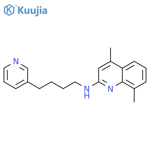 2-Quinolinamine, 4,8-dimethyl-N-[4-(3-pyridinyl)butyl]- structure