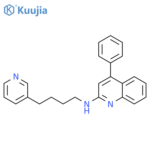 2-Quinolinamine, 4-phenyl-N-[4-(3-pyridinyl)butyl]- structure