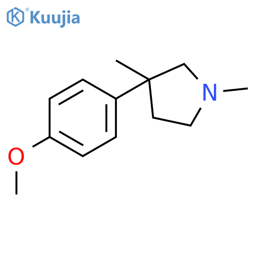 Pyrrolidine, 3-(4-methoxyphenyl)-1,3-dimethyl- structure