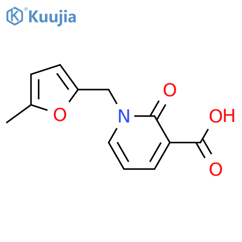 1-(5-Methyl-furan-2-ylmethyl)-2-oxo-1,2-dihydro-pyridine-3-carboxylic acid structure