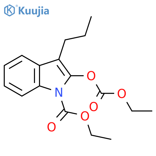 1H-Indole-1-carboxylic acid, 2-[(ethoxycarbonyl)oxy]-3-propyl-, ethyl ester structure