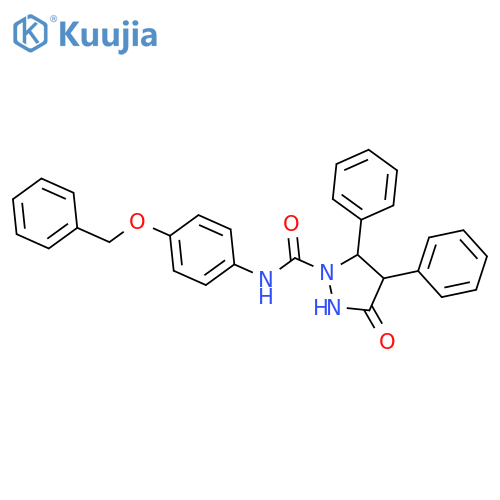 1-Pyrazolidinecarboxamide,3-oxo-4,5-diphenyl-N-[4-(phenylmethoxy)phenyl]- structure