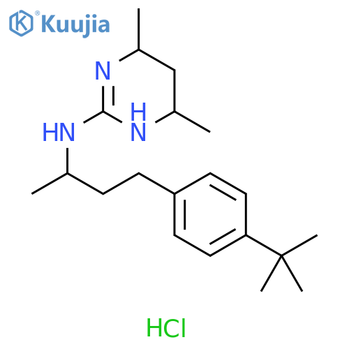 2-Pyrimidinamine, N-[3-[4-(1,1-dimethylethyl)phenyl]-1-methylpropyl]-1,4,5,6-tetrahydro-4,6-dimethyl-, hydrochloride (1:1) structure