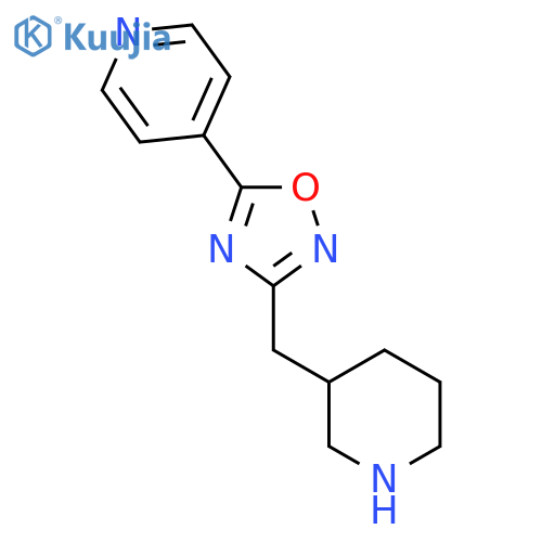 4-{3-[(piperidin-3-yl)methyl]-1,2,4-oxadiazol-5-yl}pyridine structure