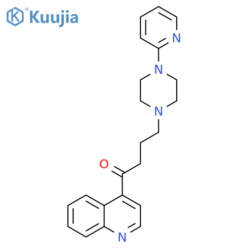 1-Butanone, 4-[4-(2-pyridinyl)-1-piperazinyl]-1-(4-quinolinyl)- structure