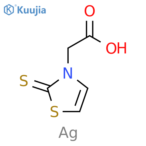 3(2H)-Thiazoleacetic acid, 2-thioxo-, silver(1+) salt structure