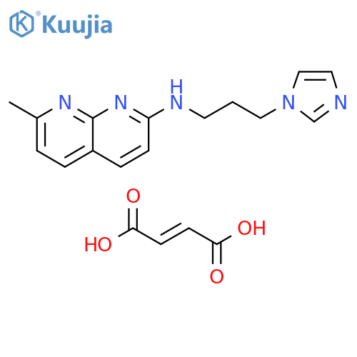 1,8-Naphthyridin-2-amine, N-[3-(1H-imidazol-1-yl)propyl]-7-methyl-, (2E)-2-butenedioate (1:2) structure
