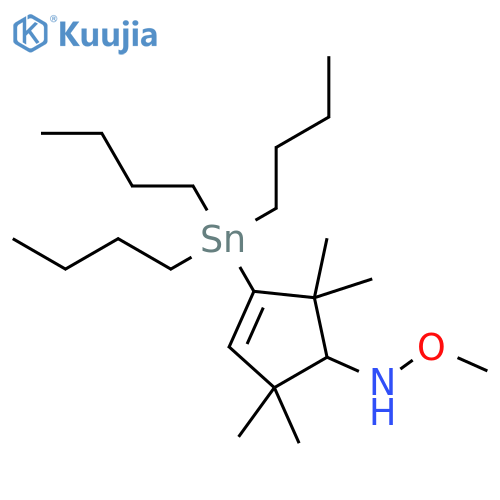 3-Cyclopenten-1-amine,N-methoxy-2,2,5,5-tetramethyl-3-(tributylstannyl)- structure