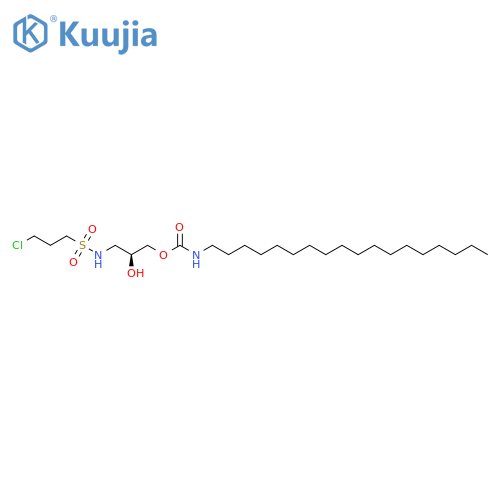 Carbamic acid, octadecyl-,3-[[(3-chloropropyl)sulfonyl]amino]-2-hydroxypropyl ester, (S)- structure