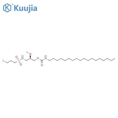 Carbamic acid, octadecyl-, 3-[[(3-iodopropyl)sulfonyl]amino]-2-methoxypropyl ester, (R)- (9CI) structure