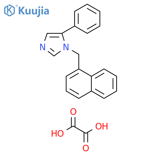 1H-Imidazole, 1-(1-naphthalenylmethyl)-5-phenyl-, ethanedioate (1:1) structure