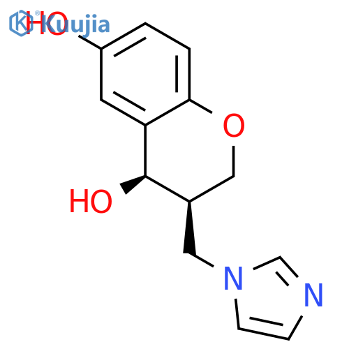 2H-1-Benzopyran-4,6-diol, 3,4-dihydro-3-(1H-imidazol-1-ylmethyl)-, cis- structure