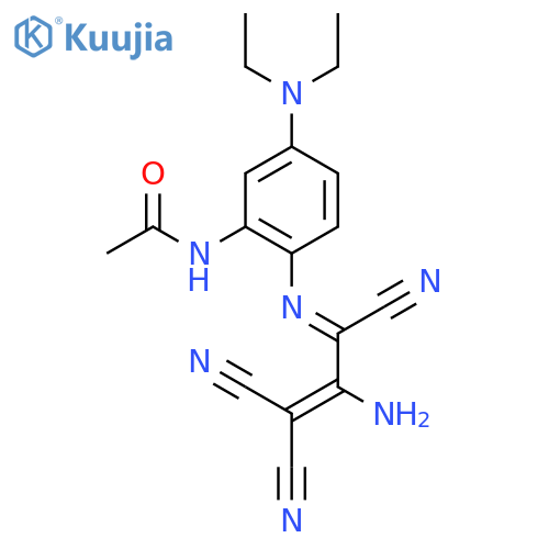 Acetamide,N-[2-[(2-amino-1,3,3-tricyano-2-propenylidene)amino]-5-(diethylamino)phenyl]- structure