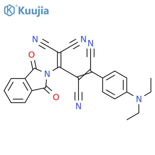 1,3-Butadiene-1,1,3,4-tetracarbonitrile,4-[4-(diethylamino)phenyl]-2-(1,3-dihydro-1,3-dioxo-2H-isoindol-2-yl)- structure