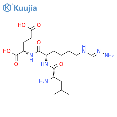 L-Glutamic acid, N-[N6-(aminoiminomethyl)-N2-L-leucyl-L-lysyl]- structure