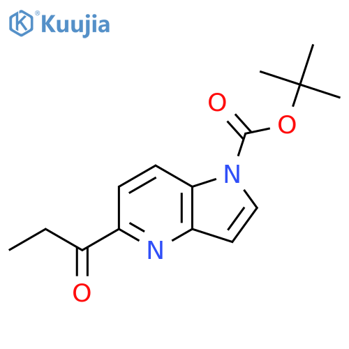 Tert-butyl 5-propionyl-1H-pyrrolo[3,2-b]pyridine-1-carboxylate structure