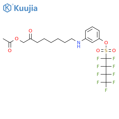 1-Butanesulfonic acid, 1,1,2,2,3,3,4,4,4-nonafluoro-, 3-[[2-(acetyloxy)acetyl]hexylamino]phenyl ester structure