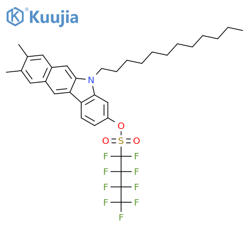1-Butanesulfonic acid, 1,1,2,2,3,3,4,4,4-nonafluoro-, 5-dodecyl-8,9-dimethyl-5H-benzo[b]carbazol-3-yl ester structure