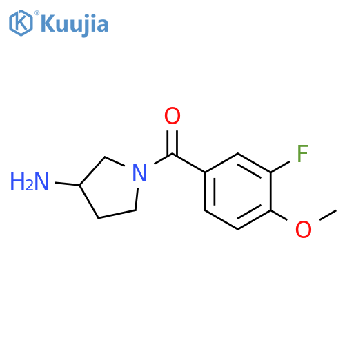 1-(3-fluoro-4-methoxybenzoyl)pyrrolidin-3-amine structure