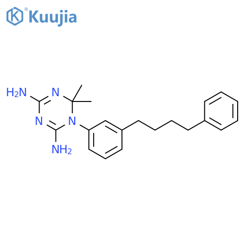 1,3,5-Triazine-2,4-diamine,1,6-dihydro-6,6-dimethyl-1-[3-(4-phenylbutyl)phenyl]-, hydrochloride (1:1) structure