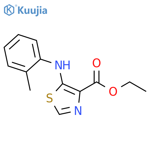 ethyl 5-(2-methylphenyl)amino-1,3-thiazole-4-carboxylate structure